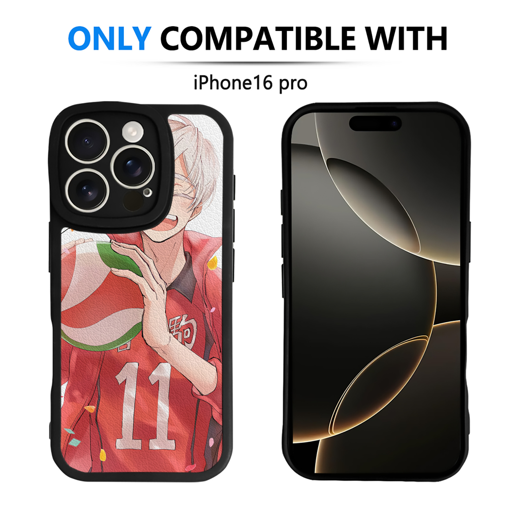 （画像用） ハイキュー!! Haikyu!! 【iPhone 16シリーズ対応】シリコンスマホケース（レザー調） 材質：シリコン